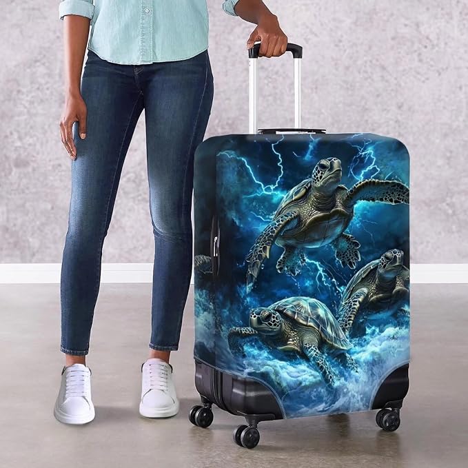 Sea Turtle Suitcase Cover Fits 26-29 Inch Luggage - Image 4
