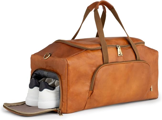 Berliner Bags Vintage Genuine Leather Duffle Denver XL by BERLINERBAGS
