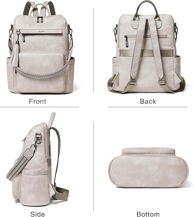 Shrrie Vegan Leather Laptop Backpack - Image 5