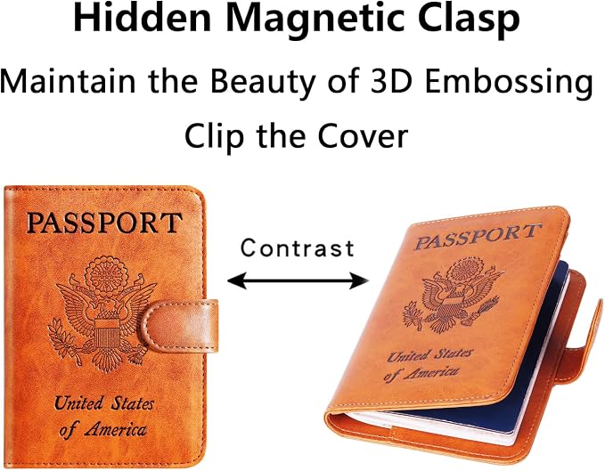 Passport Holder Cover Wallet RFID Blocking Leather Card Case Travel Accessories - Image 3