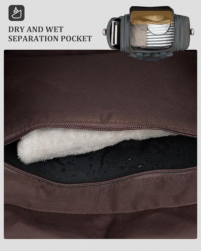 Gonex Canvas Duffle Bag for Travel, Expandable Water Resistant 50L Carry on - Image 3