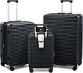 Hard Shell Suitcases Expandable Travel Luggage Sets 3 Piece, Carry on and Check by HanTrip