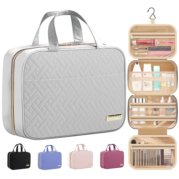 HOTOR Travel Toiletry Bag w/Hanging Hook by HOTOR