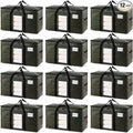 TAILI 12 Pack Green Extra Large Storage Bags, Heavy Duty Totes by TAILI