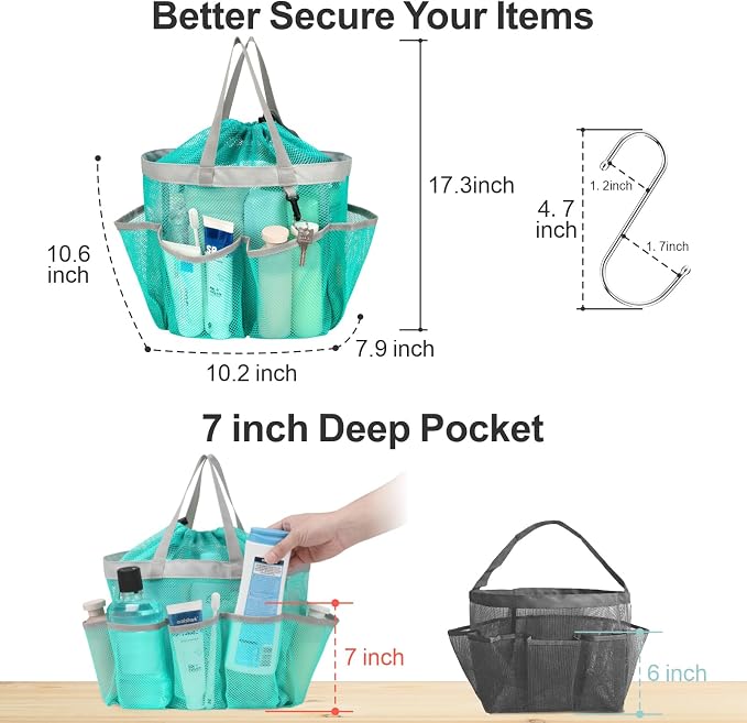F-color Mesh Shower Caddy Portable - Image 5