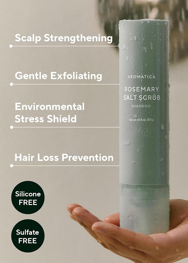 AROMATICA Rosemary Salt Scrub Shampoo - Image 6