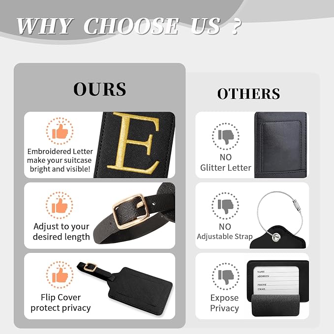 Personalized Initial Luggage Tags - Image 8