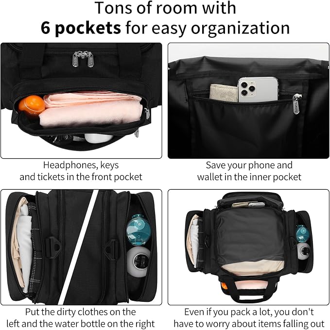 Small Duffel Bag 17 inch Carry On Weekender Bag - Image 4