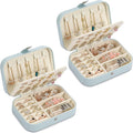 Travel Jewelry Box, PU leather Small Jewelry Organizer by XZUZ