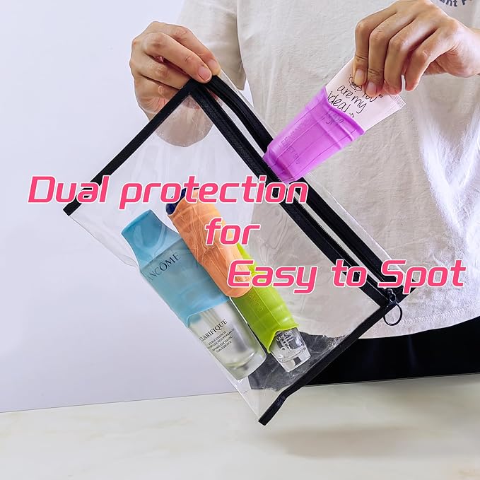 Clear Makeup Bags，small makeup bag, mesh zipper pouch bags, purse organizer - Image 6