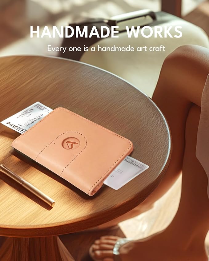 ALLIVE Passport Holder for Travel, Genuine Leather Passport Holder - Image 4
