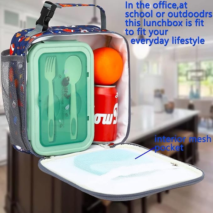 FlowFly Lunch box Insulated Soft Bag Mini Cooler Back to School Thermal Meal - Image 2