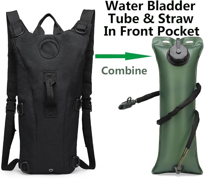 ATBP Tactical Water Hydration Pack Military 3L Water Bladder Carrier Backpack - Image 4