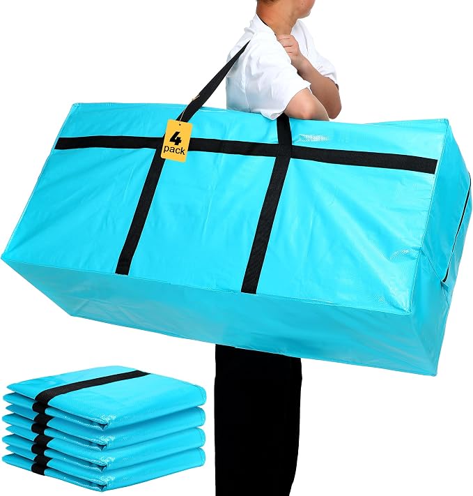 4 Pcs 66 Gallon Large Moving Bags - Image 2