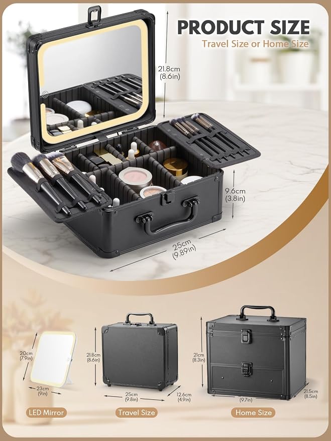 OMIRO Makeup Case, Makeup Bag - Image 2