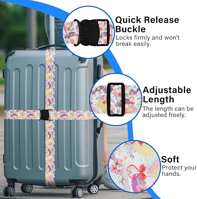 Luggage Straps for Suitcases, Travel Adjustable Belt - Image 2