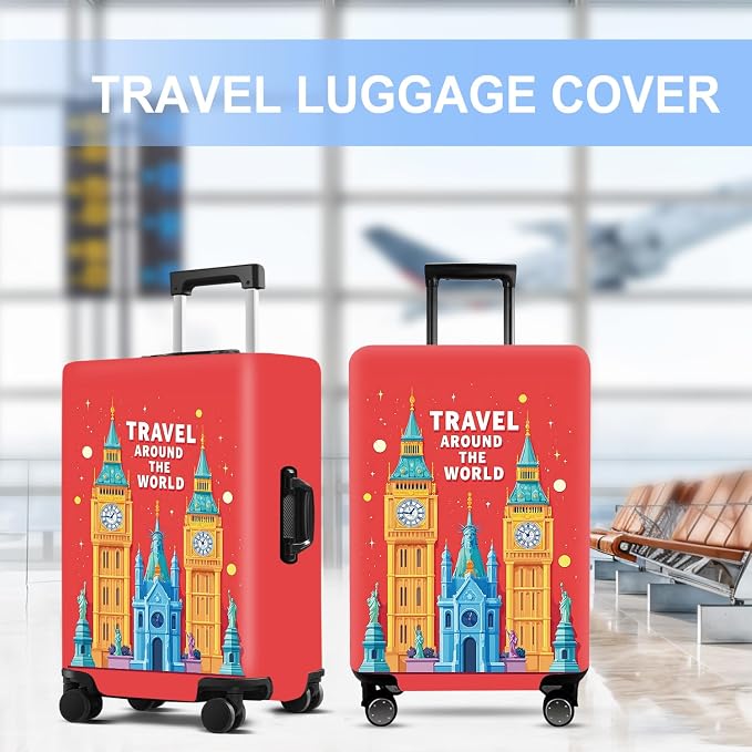 Luggage Cover Washable Suitcase Protector Anti-Scratch, Stretchable Fit - Image 6
