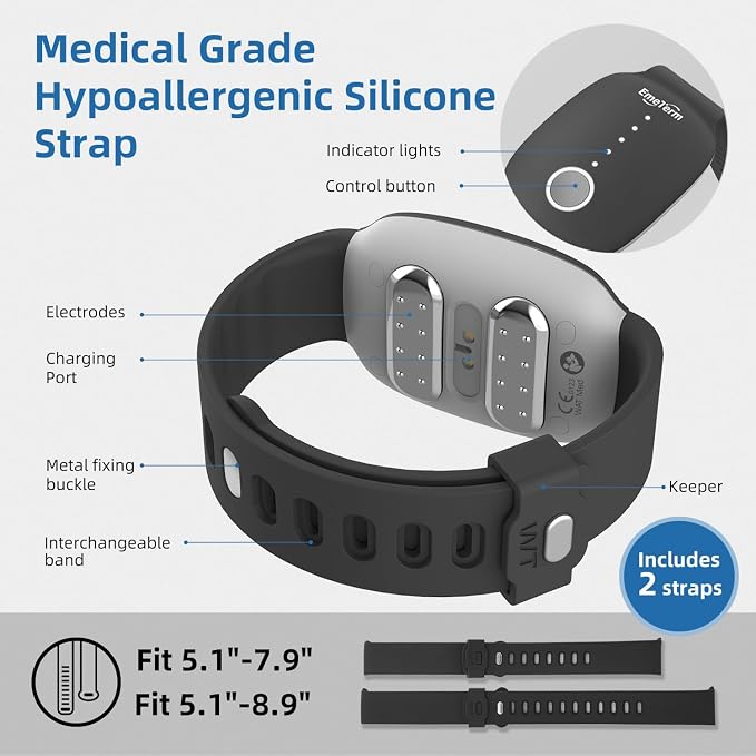 EmeTerm Fashion Anti-Nausea Wristband Relieve Morning Motion Travel Sickness - Image 6