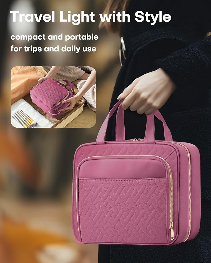 HOTOR Travel Toiletry Bag for Women & Men, Waterproof Makeup Bag - Image 6