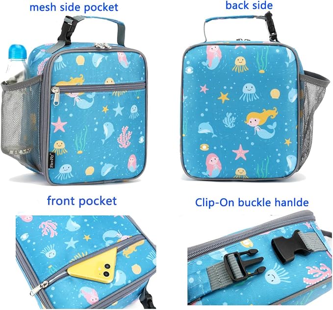 FlowFly Kids Lunch box Insulated Soft Bag Mini Cooler Back to School Thermal - Image 4