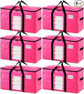 TAILI 6 Pack Pink Extra Large Moving Bags, Heavy Duty Totes by TAILI