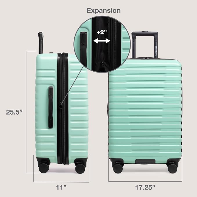 U.S. Traveler Boren Polycarbonate Hardside Rugged Travel Suitcase Luggage - Image 7