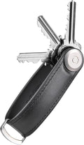 Orbitkey Key Organizer Hybrid Leather | Premium Nappa leather & TPU, Stainless by Orbitkey
