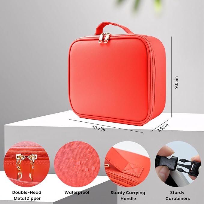 Travel Makeup Bag with LED Mirror and Light Travel Makeup Case Cosmetic - Image 5