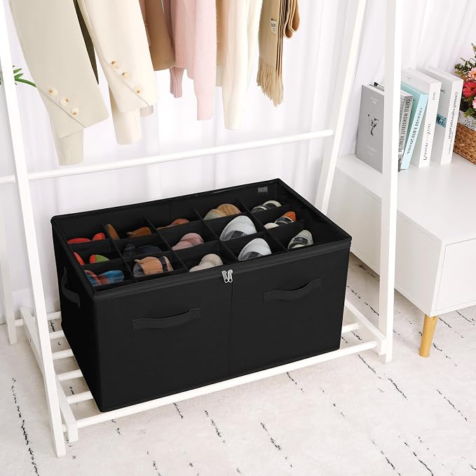 Shoe Organizer for Closet, Foldable Shoe Box - Image 6