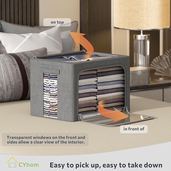 4 Pack Clothes Storage Bins - Image 2