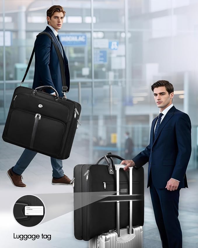 MATEIN Mens Garment Bags for travel, Large Travel Suit Bag Up to 7 Suits - Image 6