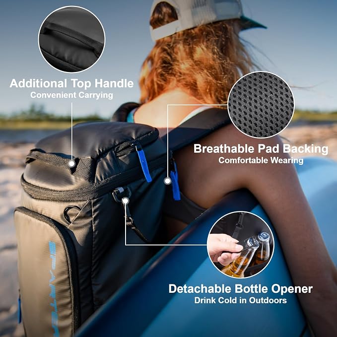 SPARTER Backpack Cooler Insulated Leak Proof 33/49 Cans, 2 Insulated - Image 6