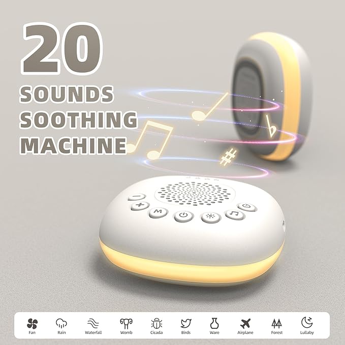 Portable White Noise Machine for Baby Adults, Rechargeable Brown/Pink Noise - Image 3