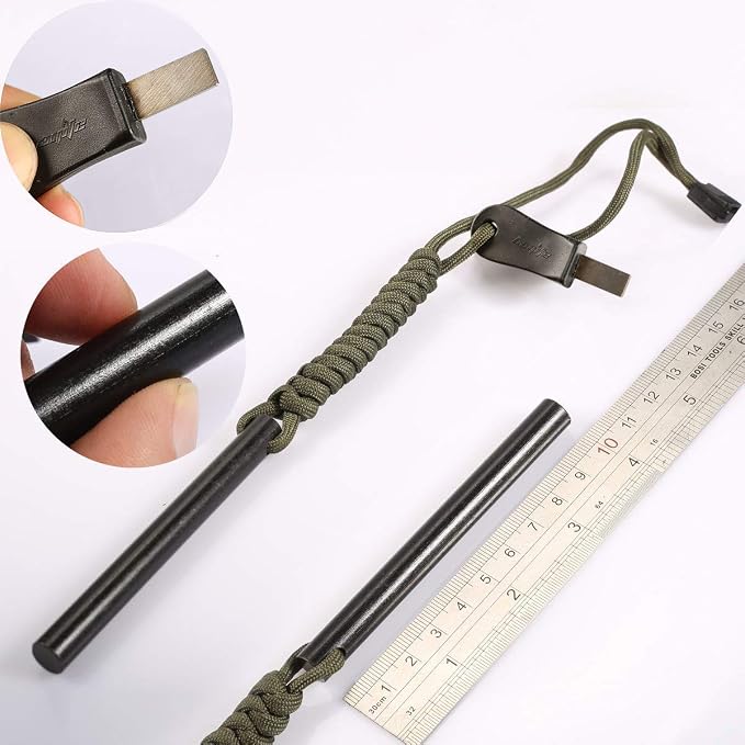 bayite 4 Inch Survival Ferrocerium Drilled Flint Fire Starter, Ferro Rod Kit - Image 5