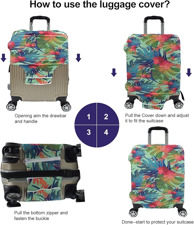 Travel Luggage Cover, Suitcase Protector Bag Fits 19-20 Inch Luggage - Image 3
