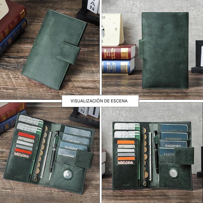 CONTACTS Full Grain Leather Family Passport Holder - Image 8