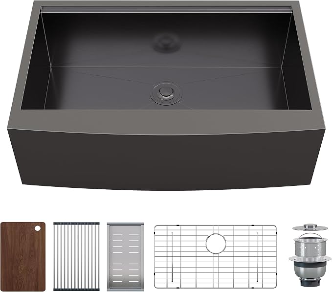 32.5-Inch Undermount Kitchen Sink Workstation, 16 Gauge Stainless Steel Single by Jocisland