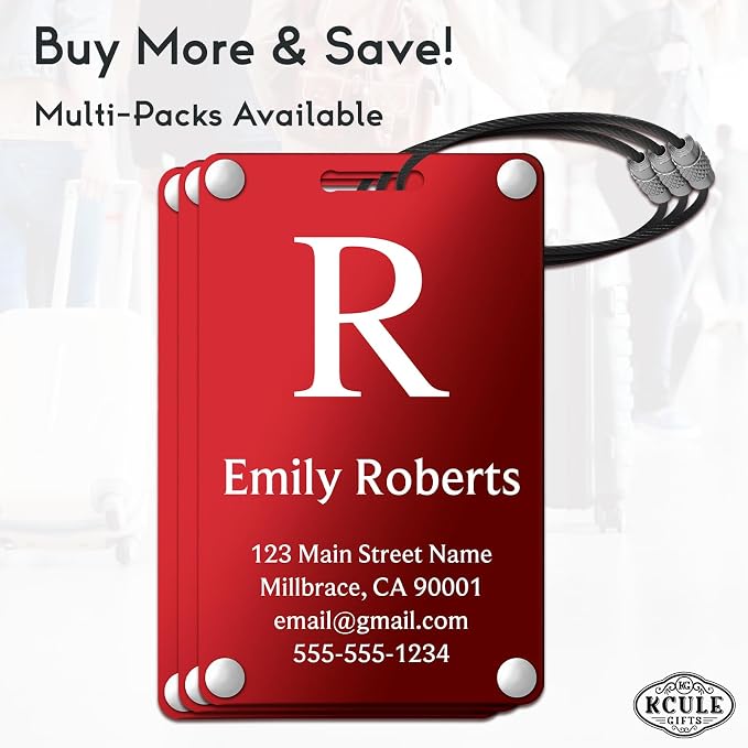 Personalized Luggage Tags: Custom Metal Luggage Tags - Image 2