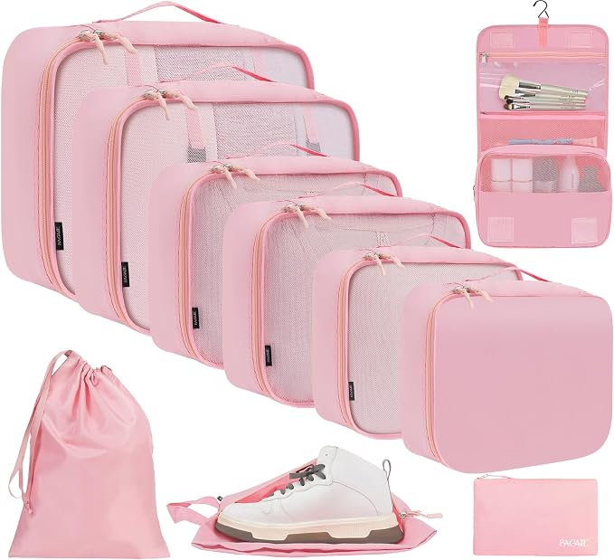 BAGAIL 6 Set/8 Set/10 Set Packing Cubes Various Sizes Packing Organizer by BAGAIL