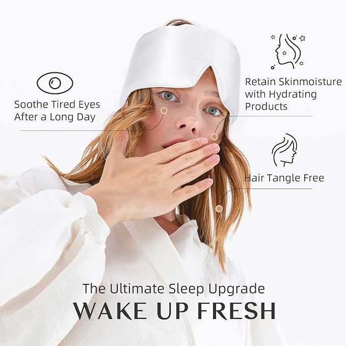 Silk Sleep Mask for Women and Men, Side Sleeper, 22 Momme Pure Mulberry Silk - Image 4