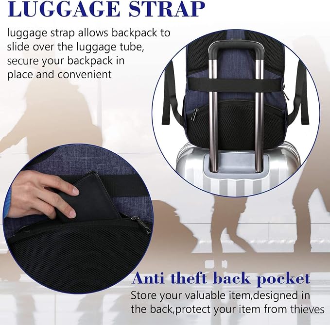 MATEIN Large College Backpack, Sturdy Computer Backpack - Image 5
