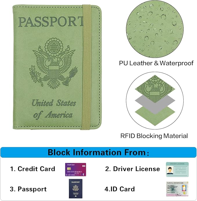 Melsbrinna Premium Leather Passport Holder Covers Case, Waterproof Rfid - Image 5