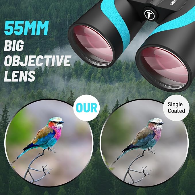 15x55 HD Binoculars for Adults – High Powered Large View, BAK4 Prism, - Image 3