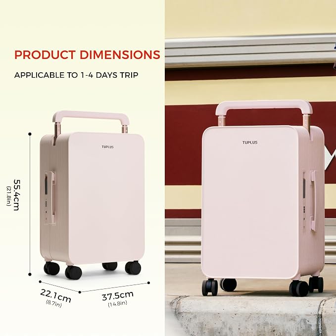 TUPLUS 20” Carry-On Hardside Luggage Lightweight ABS Travel Suitcase - Image 6