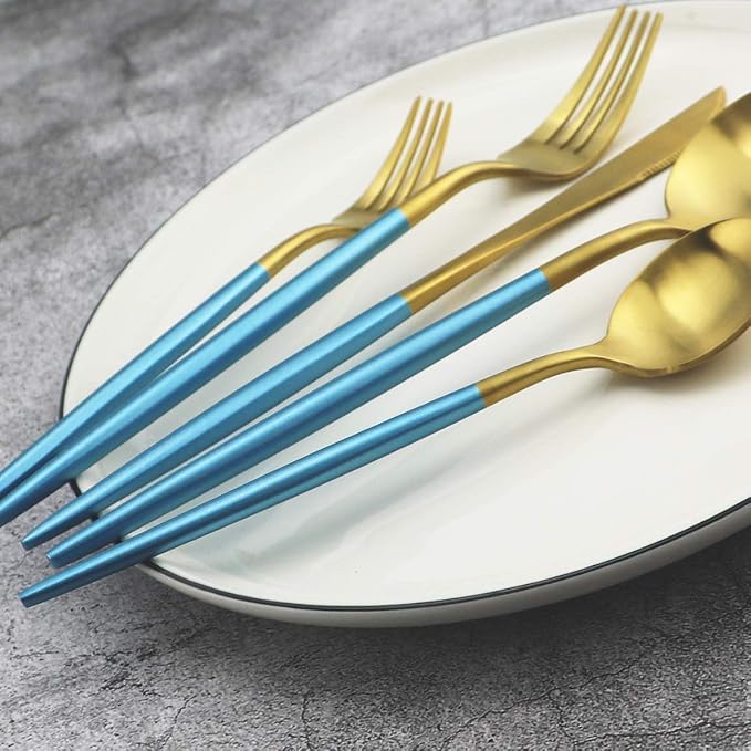 Gugrida 20-Piece 18/10 Stainless Steel Flatware Silverware, Luxury Dinnerware - Image 7