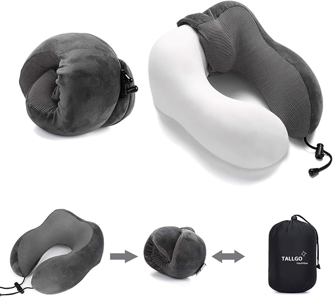 Travel Pillow, Best Memory Foam Neck Pillow Head Support Soft Pillow - Image 8