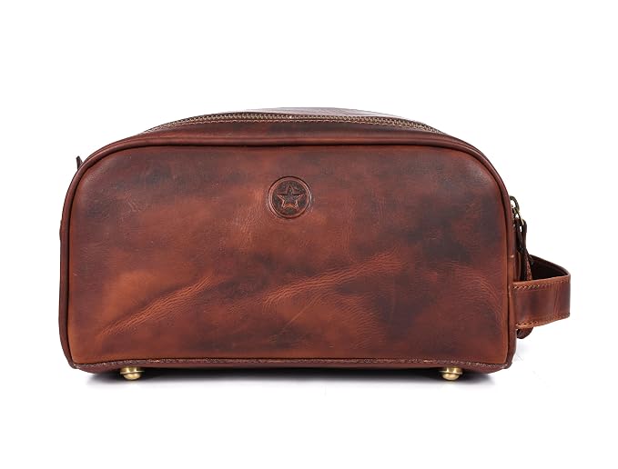 10" Premium Leather Toiletry Travel Pouch - Image 3