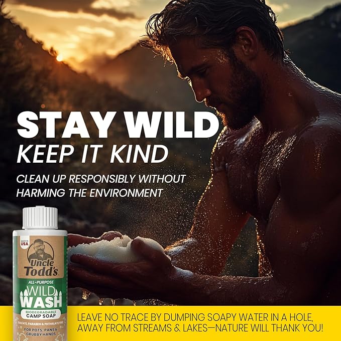 Uncle Todd's Wild Wash Biodegradable Soap, Camping Soap Ideal - Image 6