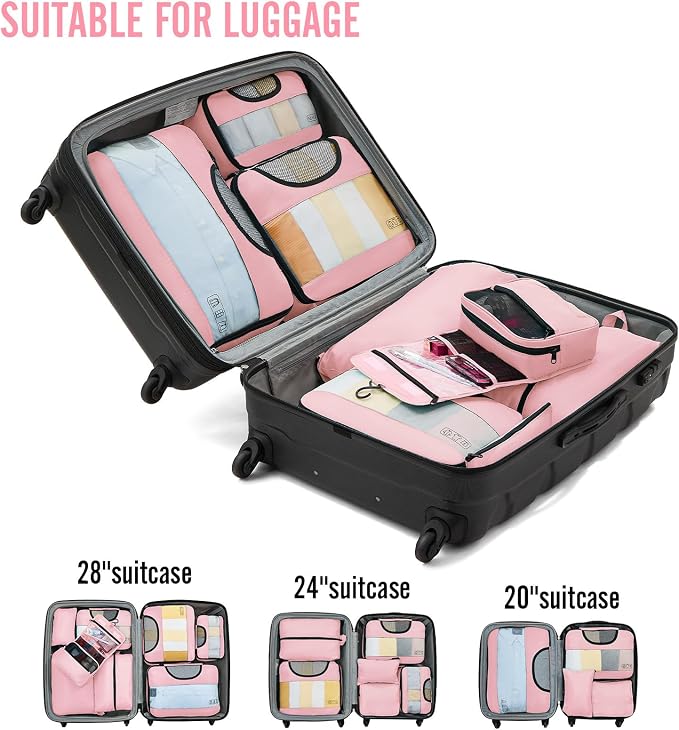 Veken 8 Set Packing Cubes for Travel Essentials, Carry-On Luggage Accessories - Image 6