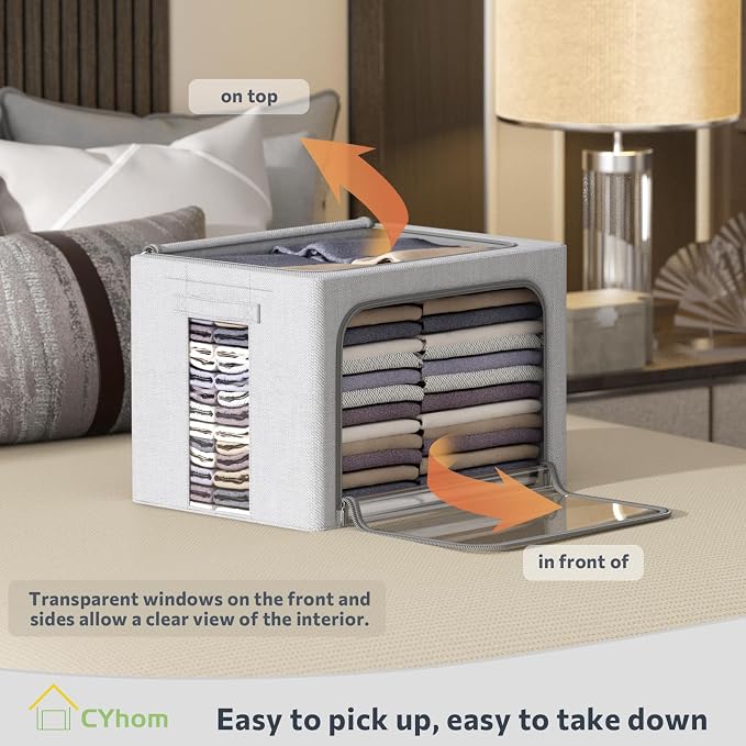 4 Pack Clothes Storage Bins - Image 2